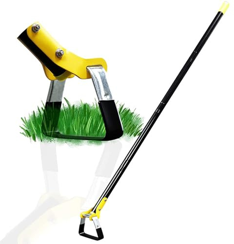 Zappa da giardino per diserbo, 60 attrezzi per diserbo triangolari con manico lungo - Design senza piegature per la cura senza sforzo di prato, giardino e aiuole, decorazioni per animali domestici