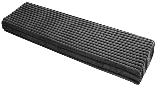 Extra tjock bänkkudde 90 x 45 cm 5 cm skumsittdyna för inomhus- och utomhusmöbler mörkgrå klädsel för kökssoffa och uteplats – bekväm stolkudde