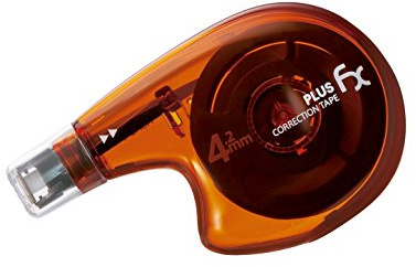PLUS Japan, Correction Roller Flexible in Orange, 1 Piece Pack (1x 1 Roller)