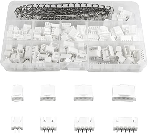 WMYCONGCONG 440 PCS 2.54mm 2 3 4 5 Pin Housing and Female Pin Header Terminal Connector Kit compatible with JST-XHP Connector(2 3 4 5 Pin)