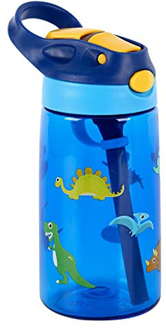 TSLBW Kinder Trinkflasche 480ml Jungen und Mädchen BPA frei Kinderflasche mit Strohhalm Tritan Sportflasche für Mädchen und Jungen,für Schule, Outdoor, Kindergarte,Fahrrad