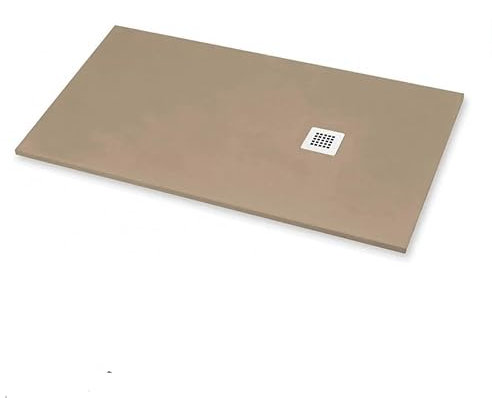 Piatto Doccia 70X120 cm Extra Slim Beige Ral 1019 In Resina Sintetica e Polvere Di Marmo Con Piletta In Omaggio