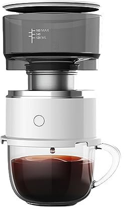 CVNIMV Mini Macchina per caffè elettrica Portatile a Goccia, Macchina per caffè a Mano, Macchina per caffè da Viaggio, Combinazione per caffè a Mano