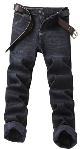 Cexiakong Pantalones Térmicos para Hombre - Pantalones de Nieve y de Invierno Forrados Con Forro Polar - Vaqueros Forrados