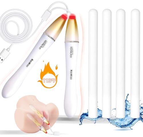 Sex Doll Heating Rods Automatic Temperature-Controlled Double Pocket Pussy Heating Sticks for Male Masturbators Anal Vaginal Adult Sex Toy Double Toys Heater 2 Heater in 1 Cable with 4 Drying rods