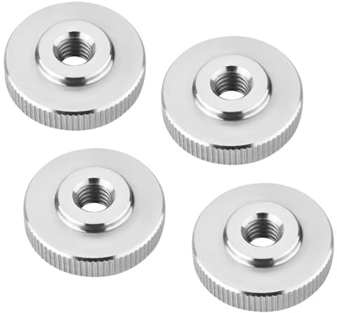4er Set SOTECH Rändelmutter M8 Edelstahl V2A (SS304) flache Form DIN 467 metrische Griffmutter mit gerändelten Seitenflächen