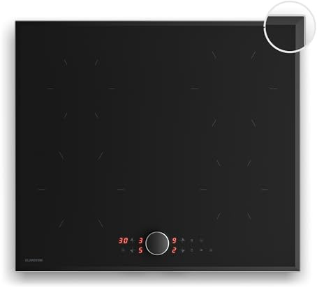 Klarstein Magnichef Placa Inducción - 4 Zonas, 8200W Booster, Control Magnético & Táctil, Temporizador, Bloqueo Infantil, Detección de Ollas, Cocina Inducción