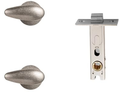 Ensemble de serrures de porte en laiton, minimaliste, argent ancien, intérieur, chambre à coucher, salle de bains, Passage d'intimité factice caché(Access lock)
