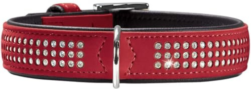 HUNTER Softie deluxe halsband, 50, Röd