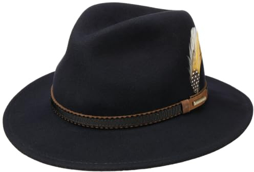 Stetson Valrico VitaFelt Filzhut Traveller Made in USA Herren Sommer Winter blau L (58-59 cm)