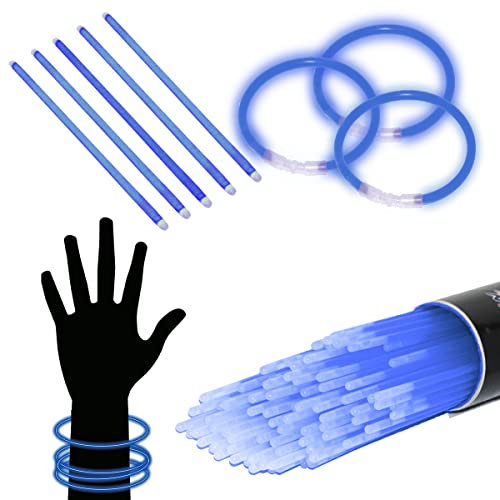 KAWIN Shopping on line 400 Braccialetti Luminosi Starlight Fluorescenti Monocolore BLU