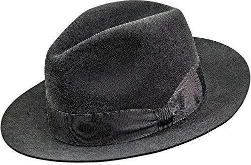 Burmenta Klassischer Fedora (M, Schwarzgrau)