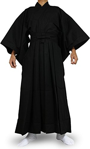 Edoten Hakama Japanese Kilt Japan Samurai Uniform Tonosama Load Ninjya Cosplay Costume Play top and Bottom Set Unisex Japanese Archery