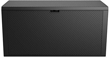 Koll Living Aufbewahrungsbox/Kissenbox, 270 Liter - trockener & gut belüfteter Stauraum für Sitzauflagen, Gartengeräte & Kinderspielzeug - mit Griffen und Rollen für einen einfachen Transport