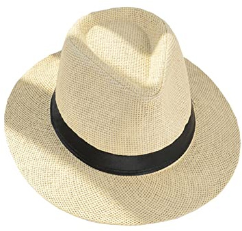 Panama Strohhut für Herren, Jazz-Hut, Fedora, Freizeit, Cowboyhut, Western, Damen, Sonnenhut, Strand, Reise, Urlaub, Sommer, faltbar, Schirm, Sonnenschutz, UV-Schutz