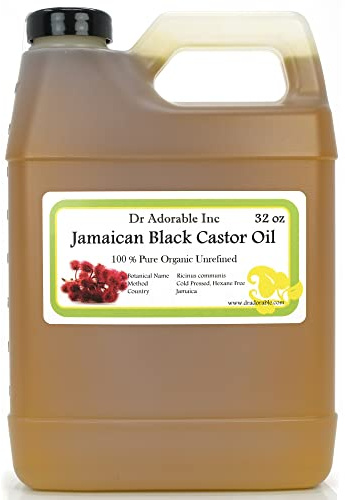 Dr Adorable - 32 oz - Jamaican Black Castor Oil - Pure Organic Cold Pressed
