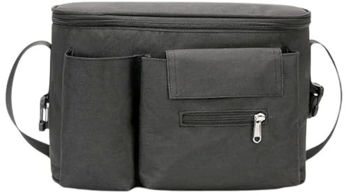 König Design Kinderwagen Organizer Kinderwagentasche Buggy Tasche Getränkehalter Wickeltasche (Schwarz)
