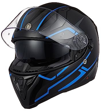 TORC Casco Integral de Moto con Doble Visera Homologado ECE 22-06