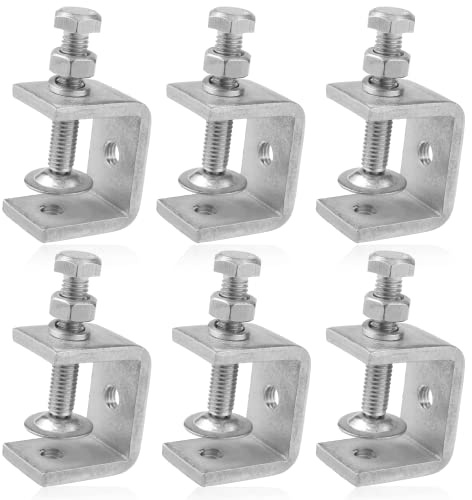 ZOWZEA 6 Pack 304 Stainless Steel Small C Clamps 1 Inch Mini C-Clamps Heavy Duty for Woodworking and Welding Mounting (30mm)