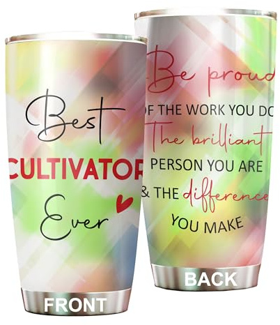 MEDROC Best Cultivator Ever Be Proud Of The Work You Do Tumbler Stainless Steel 20oz, Office Gifts Women Men Work Friends Coworker, Driking Coffee Cup For Birthday Christmas