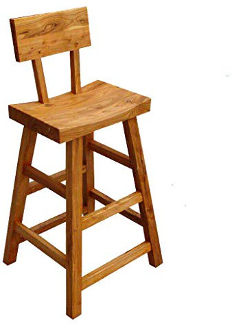 FLYIFE Vintage Chair Bar Stool Ladder Wooden Footstool Adult Portable Shoe Stool, Indoor Bathroom