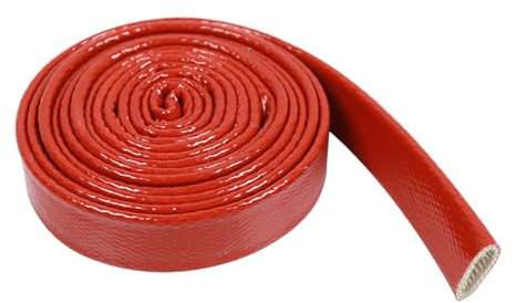 BULINO Manicotto for Scudo Termico in Fibra di Vetro, Manicotto in Fibra di Vetro Manicotto antincendio in Fibra di Vetro Rivestito in Silicone 1M Varie specifiche Rosso, 60mm (Size : 55mm)
