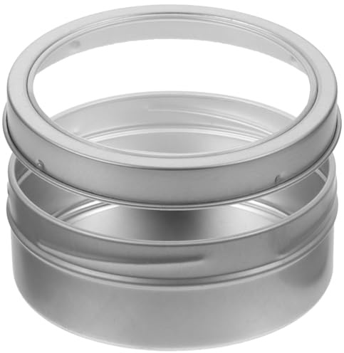 IMIKEYA Magnetische Gewürzgläser Für Den Kühlschrank Metallbehälter Mit Deckel Als Gewürzbehälter Für Gewürze Büroklammern Und Gummibänder Tragbar Für Küche Camping Grill Wohnmobil 3.54X3.54X1.38In
