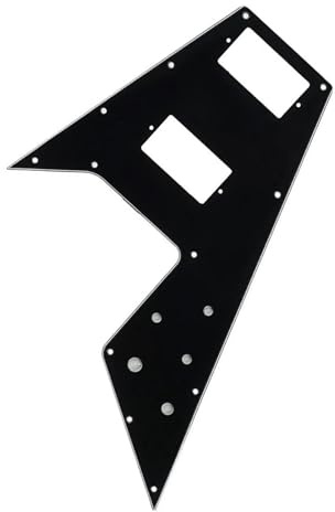 Schlagbrett Für E-Gitarre Schlagbrett für E-Gitarre Schwarz 1 Stück 3-lagig für V-Typ-Gitarrenteile und Zubehör
