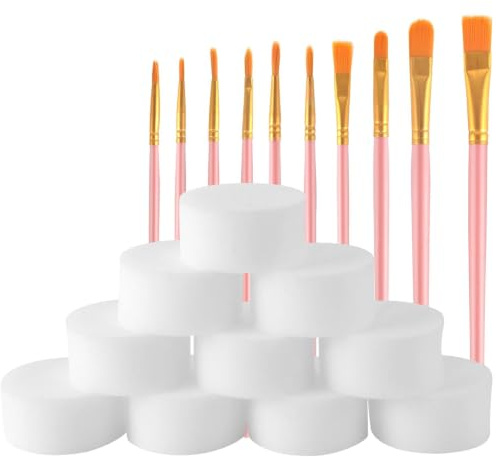 10 Stück Schmink Schwämmchen schminken Schwämme Make Up Pinsel Set Acrylfarbe Schmink Schminkschwamm schminken für Theaterschminke Fasching Körperbemalung