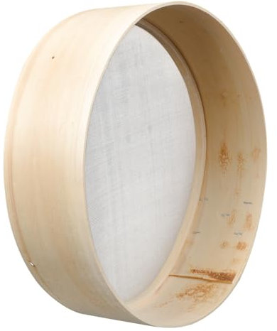 GRIRIW De Harina De Madera para Cocina Colador De Mano Multiusos para Tamizar Harina Azúcar y Cacao Herramienta De Repostería Mallas