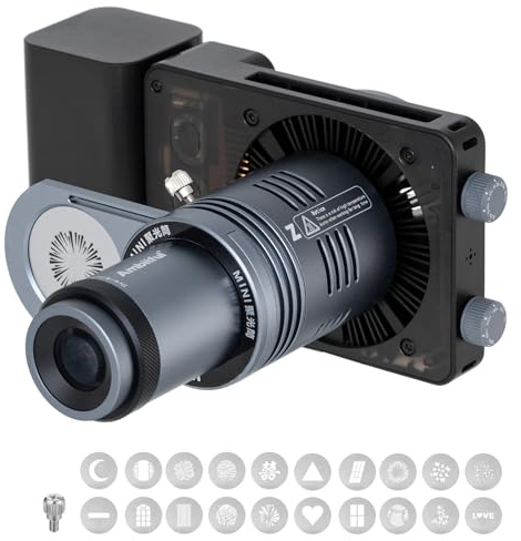 AMBITFUL Mini Accessoires optiques de Snoot Gobos compatibles avec ZHIYUN Mount, lumière de Forme d'attachement de projecteur Compatible pour ZHIYUN Molus X100, CX100, X60, G60