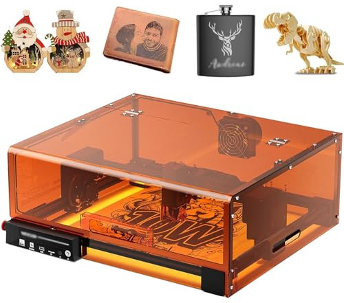 Portable Laser Cutter Engraver Tool, Enclosed CNC Laser Engraving Machine, High Precision Laser Cutter, Supports Win/Mobile System/Offline Laser Cutter