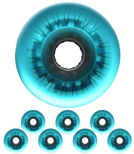 Inliner Skate Räder Indoor/Outdoor Rollschuh Räder Inline Skate Ersatz Rollen (8er Pack) 92A LED Rollschuhrollen mit Leuchtfunktion