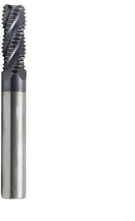 MeevrgR Carbide Roughing End Mill – 4-Flute HR Type 35° – for Steel, Stainless, Aluminum for MTS Series 45° Chamfer, Right-Hand Cut(6mm)