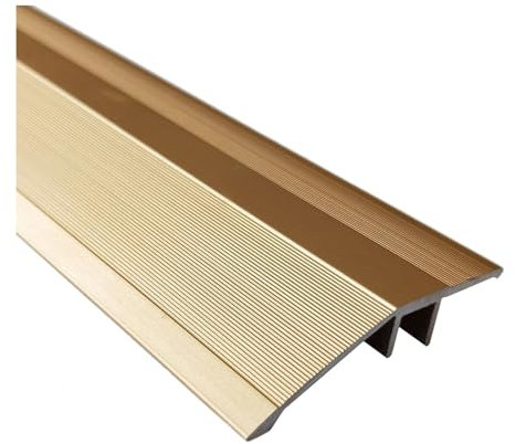 SJHPZG Listón de transición de Aluminio Dorado de Madera a baldosa, Reductor de umbral de Metal, Accesorio para Pisos de Puertas de Entrada.