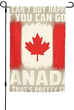 Drapeau du Canada imprimé divers drapeaux de jardin drapeau extérieur décoration de cour pour patio, porche ou pelouse drapeau