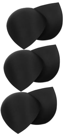 CONGARTENO Coppe Reggiseno da Inserire Nere, 3 Paio, Leggere e Portatili, Inserto per Reggiseno Sportivo senza Ferretto, per Costume da Bagno e Uso Quotidiano