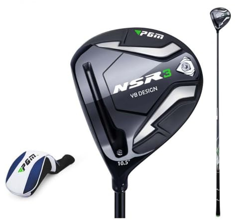 Vänsterhänt golfdriver, män LH trä 1/3/5 hybrid med kolaxel, titan justerbart huvud för avstånd och noggrannhet, grafitklubb med skydd
