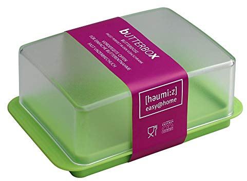 HomeXpert 302304 Beurrier en plastique Vert 15 x 10 x 10 cm