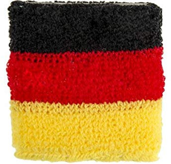 HAAC 2er Set Schweißband in Deutschlandsfarben Deutschland Fußball 2014