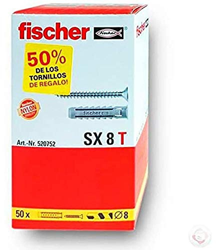 FISCHER 520752 Caja, 8x40 (tacos + tornillos)