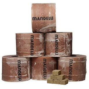 Mandelu Wachsrollen 6 Stück aus 100% Recycling-Wachs mit Anzündwürfeln
