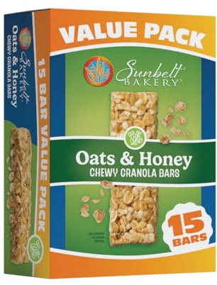Sunbelt Bakery Oats & Honey Chewy Granola Bars, 14.26 Oz. 15 Count (Box of 1)