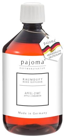 pajoma® Raumduft Nachfüllflasche 500 ml, Apfel-Zimt | Nachfüller für Lufterfrischer | intensiver und hochwertiger Duft in Premium Qualität
