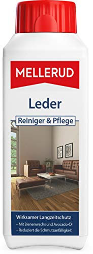 MELLERUD Leder Reiniger & Pflege | 1 x 0,25 l | Wirksamer Langzeitschutz vor Verschmutzung für geschmeidiges Kunst- und Echtleder