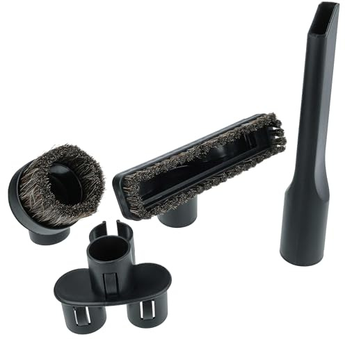 vhbw 4-tlg. Düsen-Set kompatibel mit Kärcher T 101 | T10/1 Professional, T101eco!efficiency, T 111 Staubsauger - 32 mm Schwarz