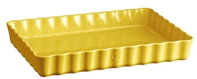 Emile Henry EH906038 Kuchenform, rechteckig, Provence, Gelb, 33,5 x 24 x 5 cm