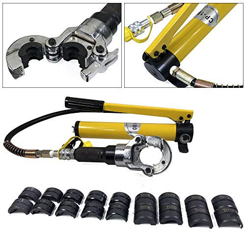 Pince à sertir hydraulique 6T Pince à sertir hydraulique à contour en V Presse radiale tuyau de cuivre