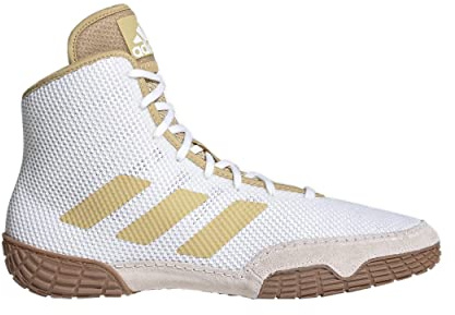 adidas Men's Tech Fall 2.0 Wrestling Shoe (White/Vegas Gold, 9.5)