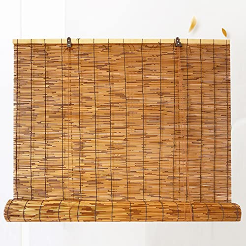 Tende a Rullo in Canna,Tenda a Lamella di Cannuccia Ombra,Cortina Oscuranti in bambù con Sollevatore,Tapparelle Avvolgibili Divisoria,per Esterno/Interno,Personalizzabile (70x180cm/28x71in)